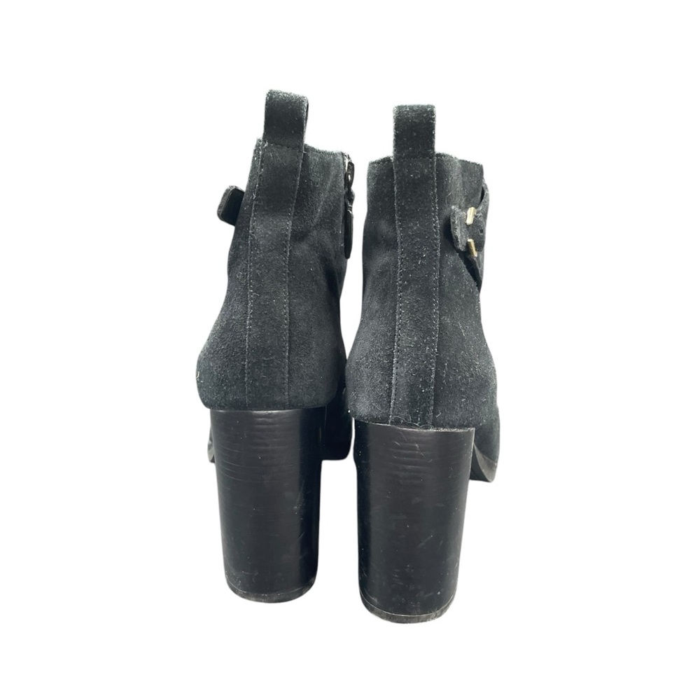 Cole Haan Harrington Grand Boots Suede Women’s 8.5 B Black Bootie Heeled - Picture 4 of 7